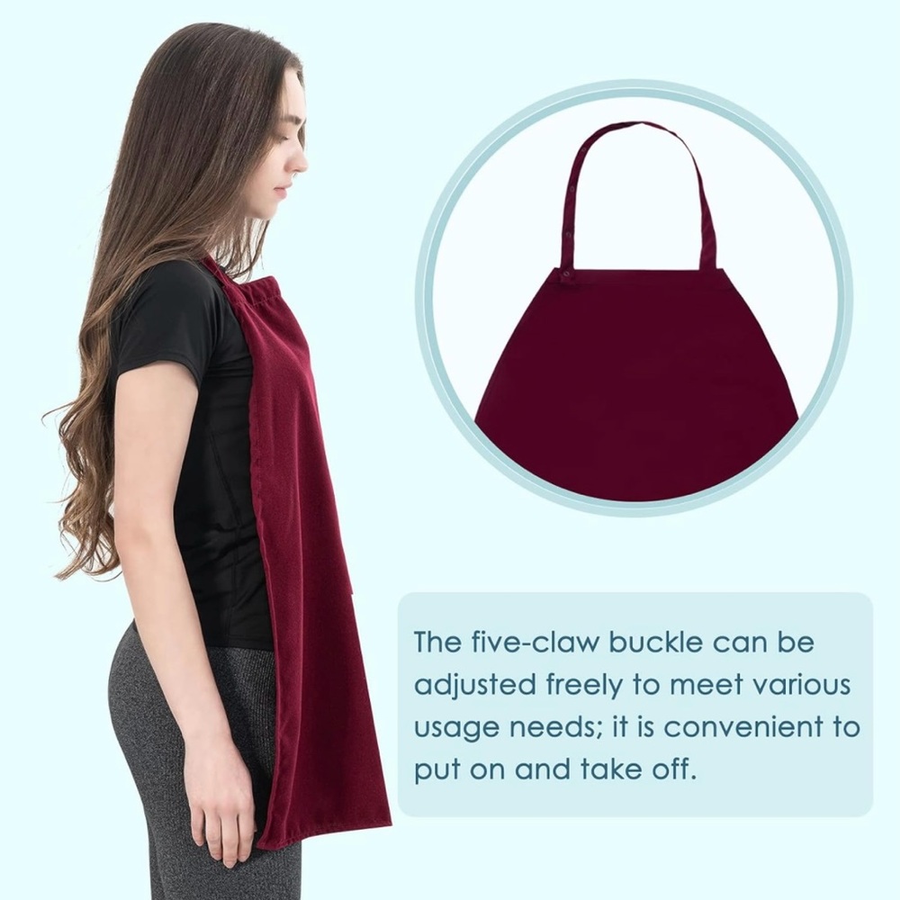 YEARSTAR ADJUSTABLE APRON MULTI-PURPOSE CLOTHING PROTECTOR ADULT BIBS (2-PACK) - Picture 4 of 7